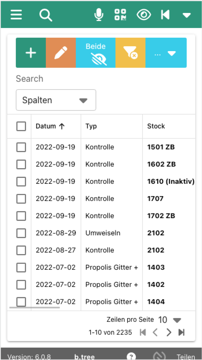 b.tree - Beekeping Database