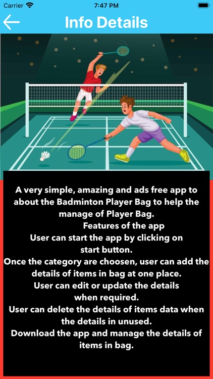 Badminton Player Bag screenshot-3