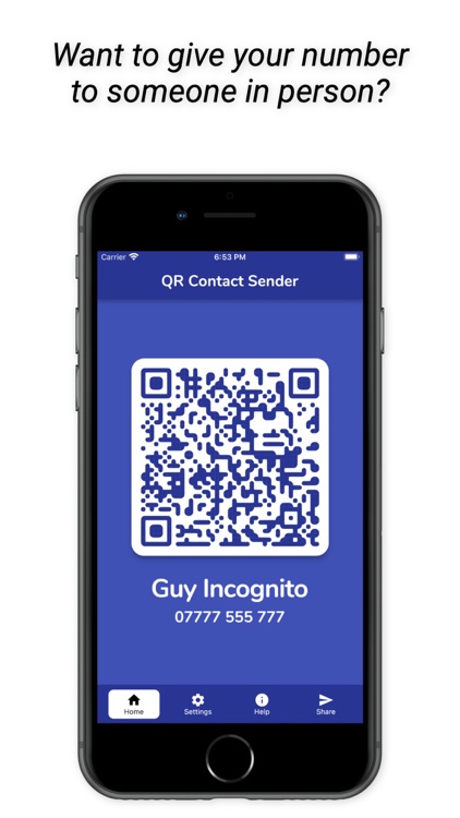 QR Contact Sender