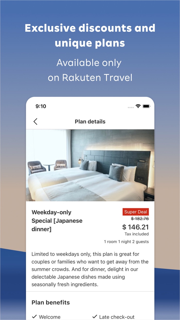 Rakuten Travel Hotel Booking
