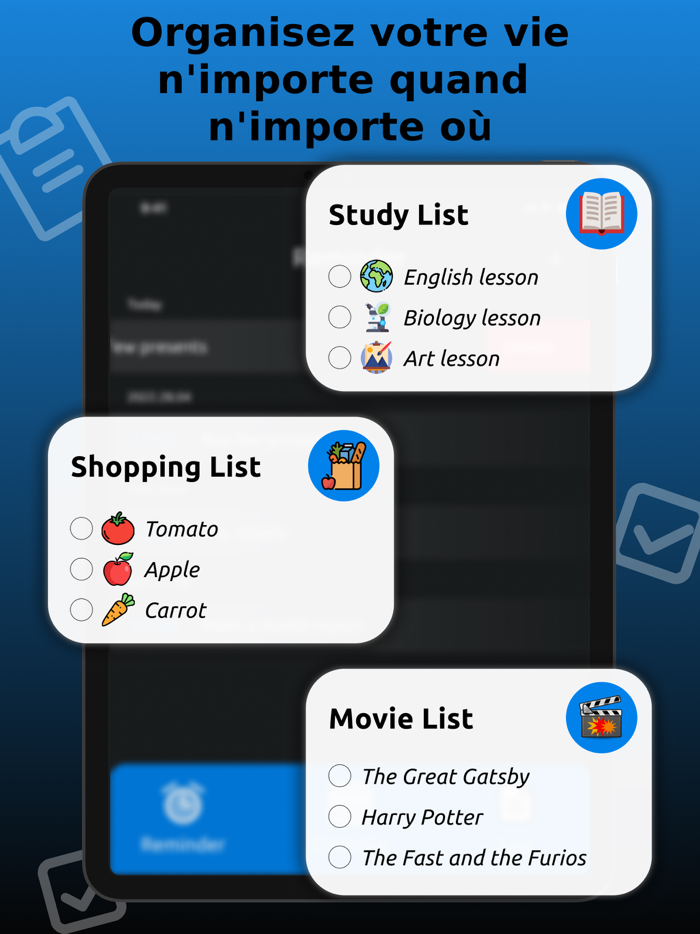 Alarme de Rappel Planificateur