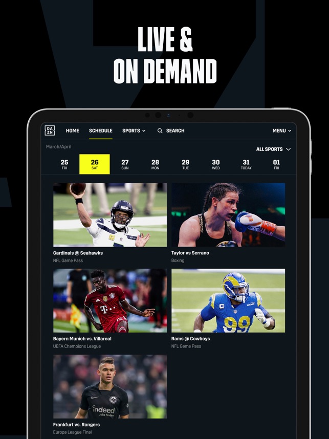Dazn Stream Live Sports On The App Store