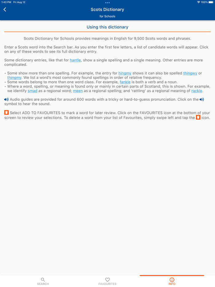 Scots Dictionary for Schools