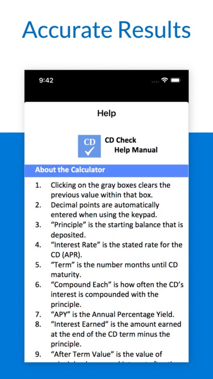 CD Check - Mobile Calculator