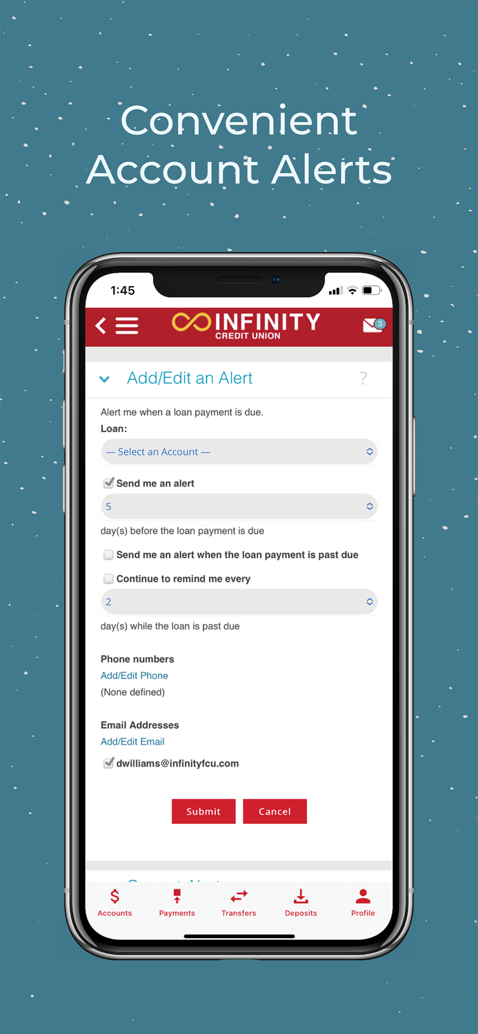 Infinity CU Mobile App