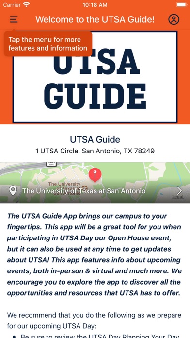 UTSA Guide screenshot 2
