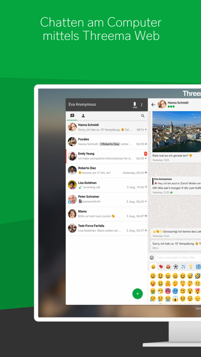 Threema. Sicherer Messenger app screenshot 3 by Threema GmbH - appdatabase.net