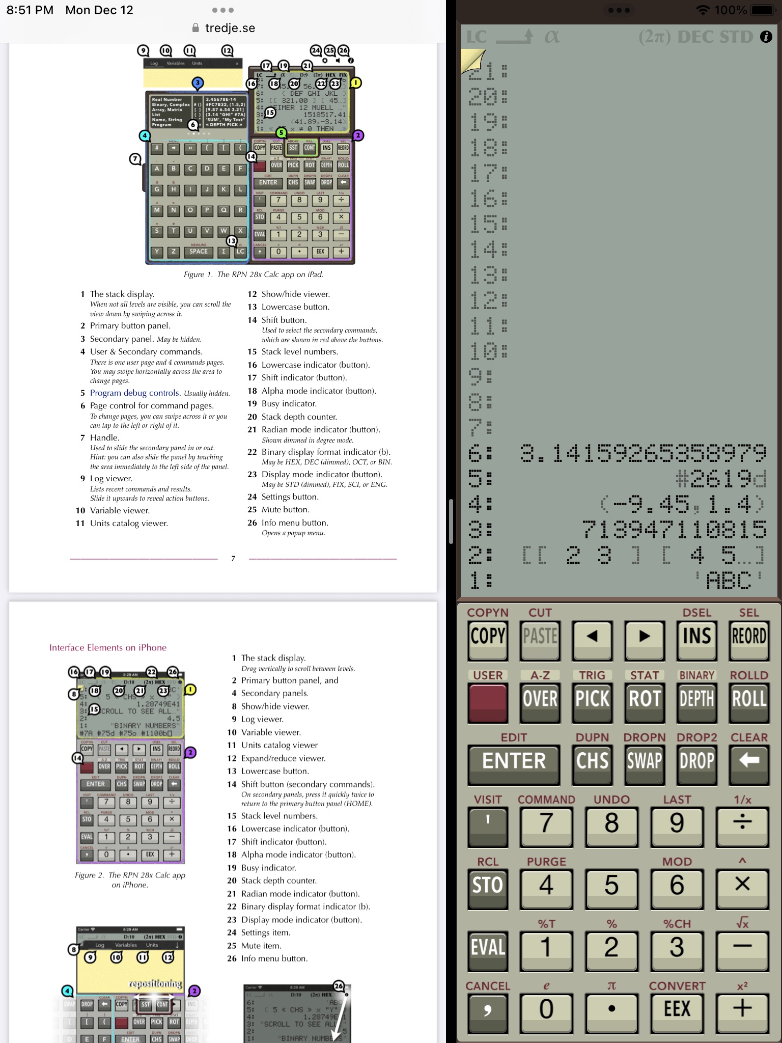 RPN 28x Calc screenshot 2