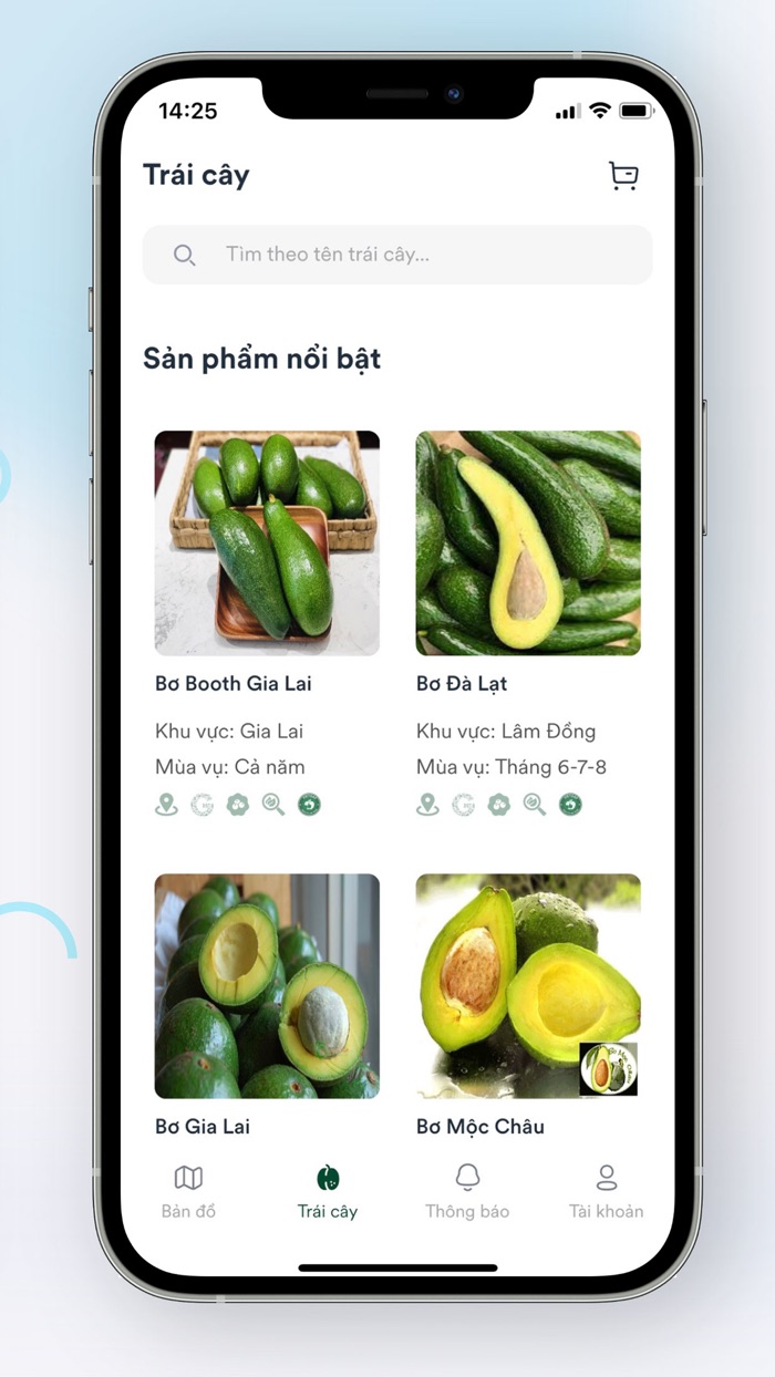 Bản Đồ Trái Cây Việt Nam