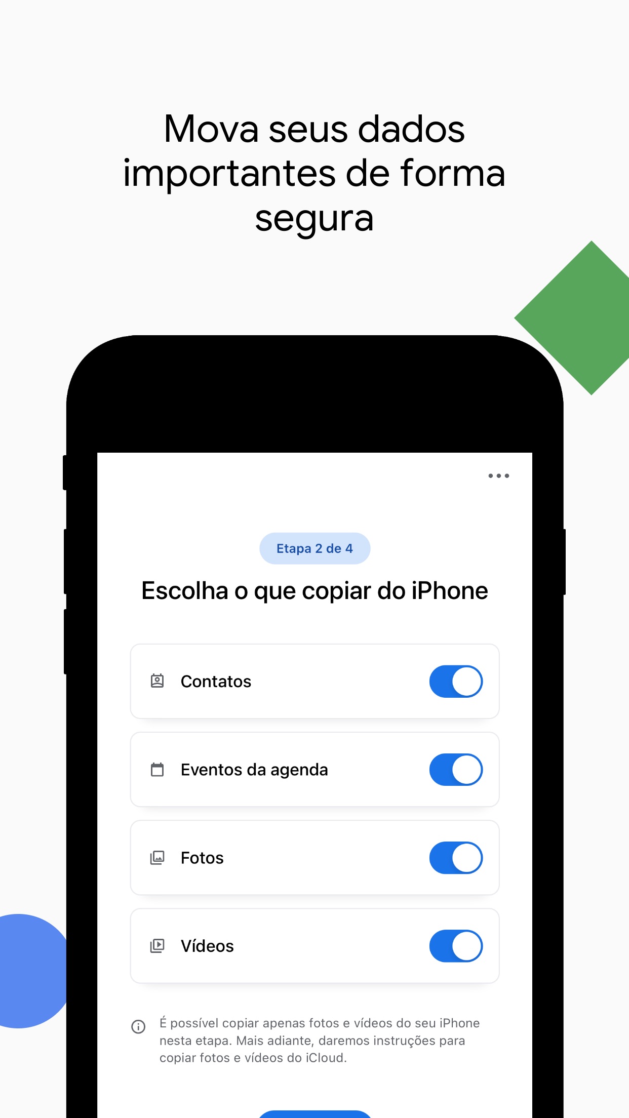 Screenshot do app Mudar para o Android