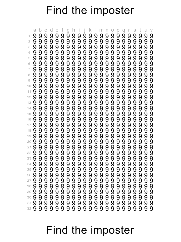 Imposter Hidden Letter Game