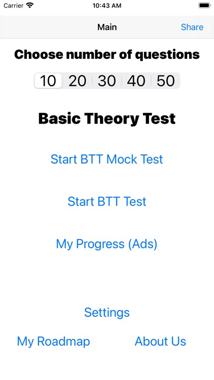 Basic Theory Test SG (BTT)