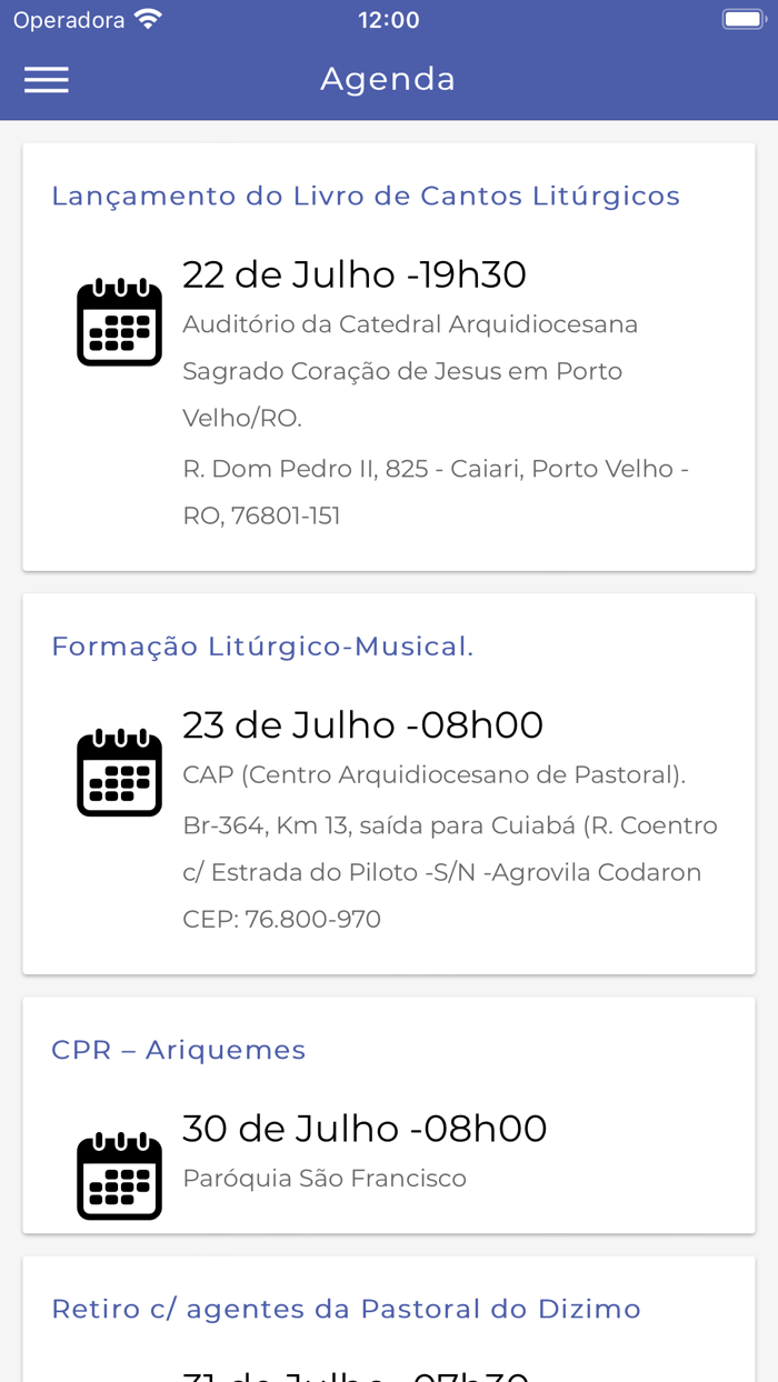 ARQUIDIOCESE DE PORTO VELHO RO