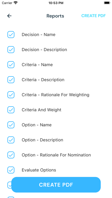 Decision Making App Screenshot