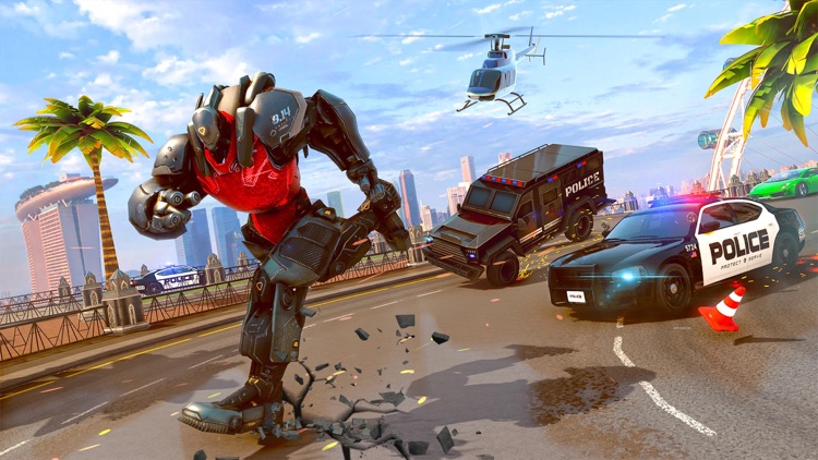 Robot Hero Crime City Battle
