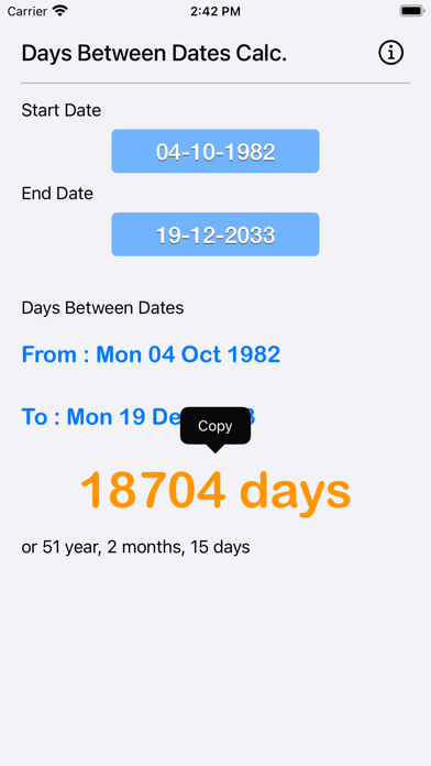 Days Between Dates Calculator screenshot 6