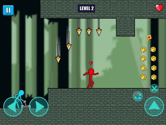 Stickman Red Blue Run