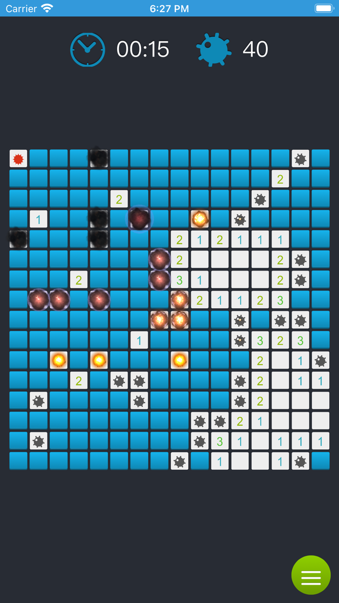 端的扫雷游戏 该游戏的目的是清除雷区而不引爆地雷。