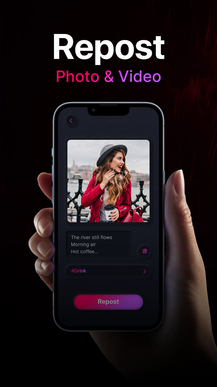 Hashtag Repost for Instagram◦