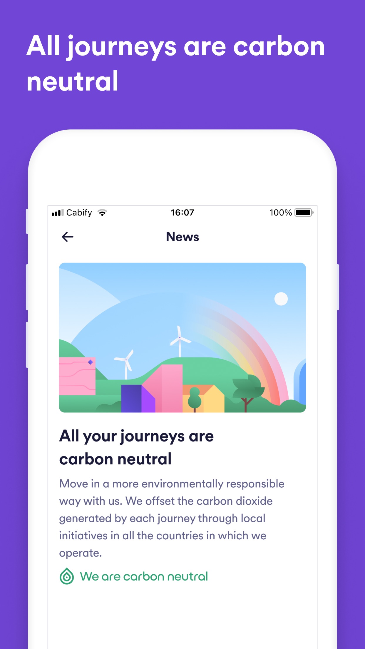 Screenshot do app Easy, um app da Cabify