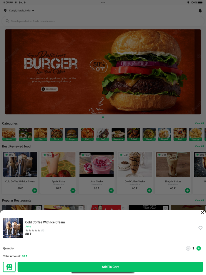 FoodZie Food Delivery App