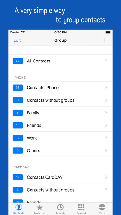 iContacts+: Contacts Group Kit Screenshots