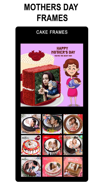 Mother's Day Photo Frames Cake