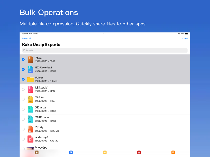 Keka Unzip Experts -ZIP/7Z/TAR