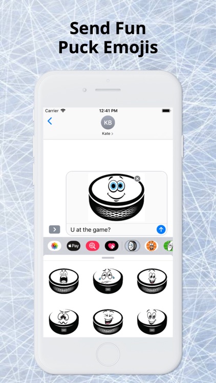 Ice Hockey Puck Emojis screenshot-0