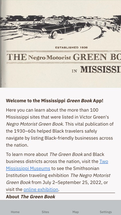 Mississippi Green Book App