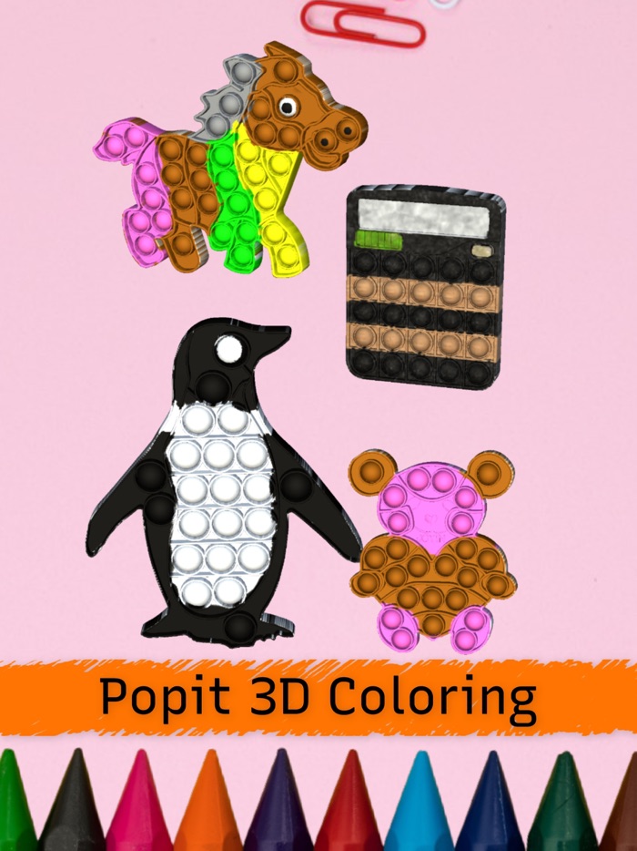 Pop-It Antistress 3D Coloring