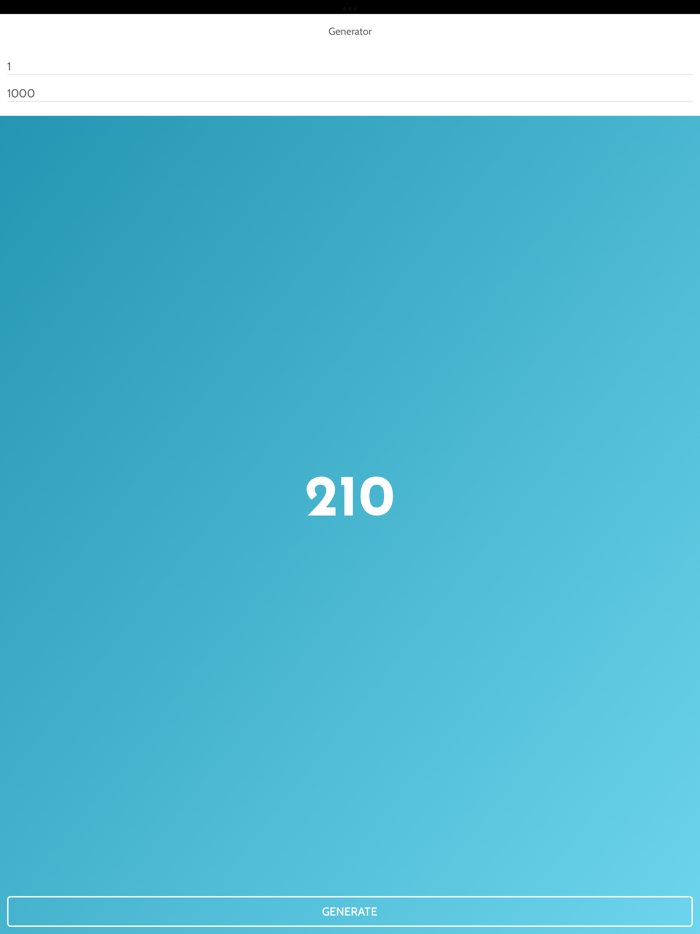 Quick Random Number Generator