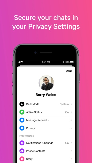 Messenger iPhone Capturas de pantalla