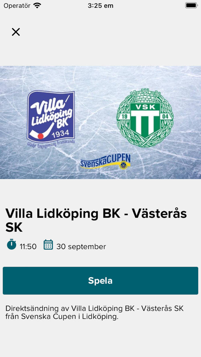 Elitserien Live