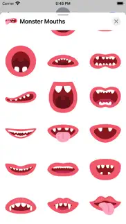 monster mouths props stickers iphone screenshot 2