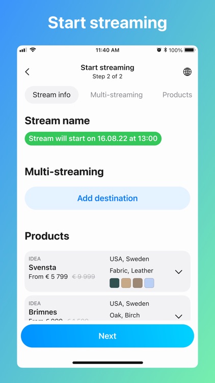 Live Commerce Stream