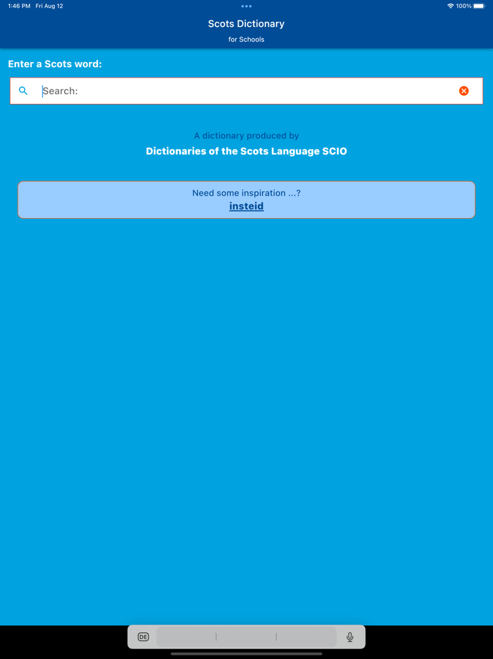 Scots Dictionary for Schools