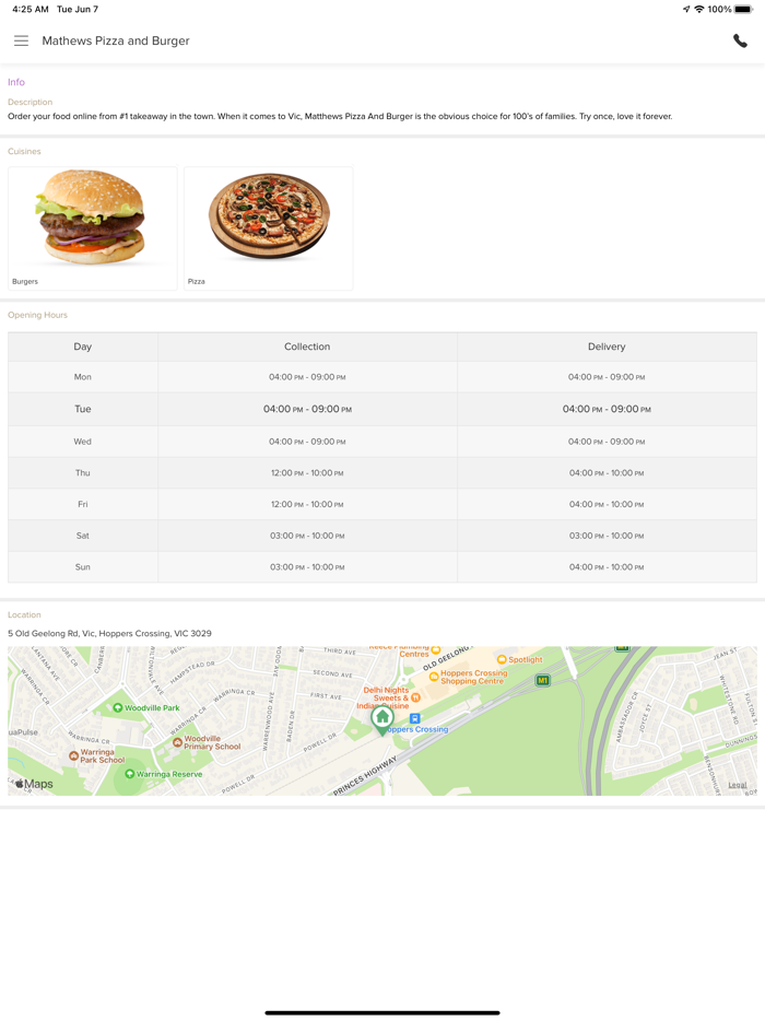 Mathews Pizza and Burger