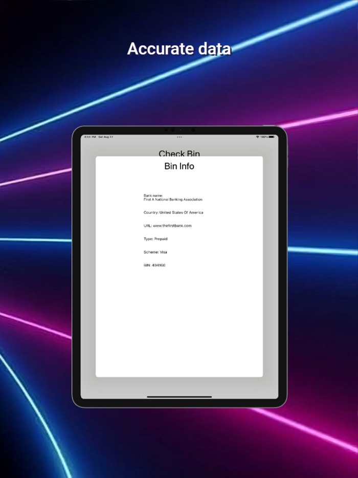 Bin Checker Check card number