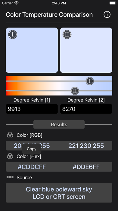 Color Temperature Comparison screenshot 3