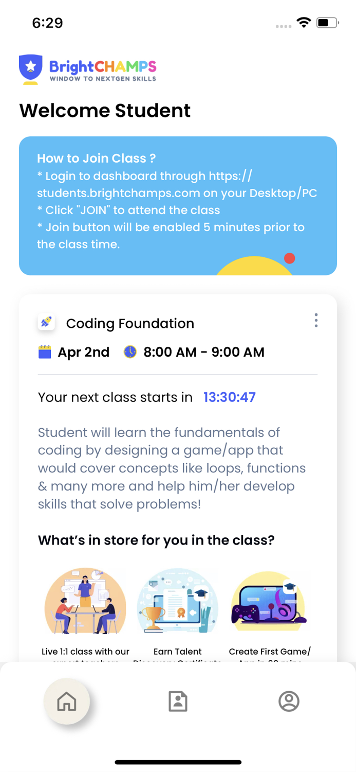 BrightCHAMPS Learner App