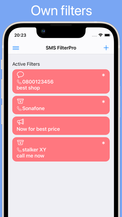 SMS FilterPro! screenshot 2