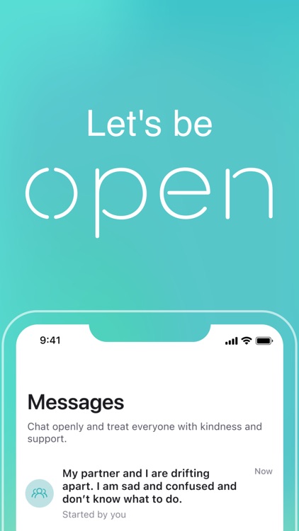 Open - let's be open