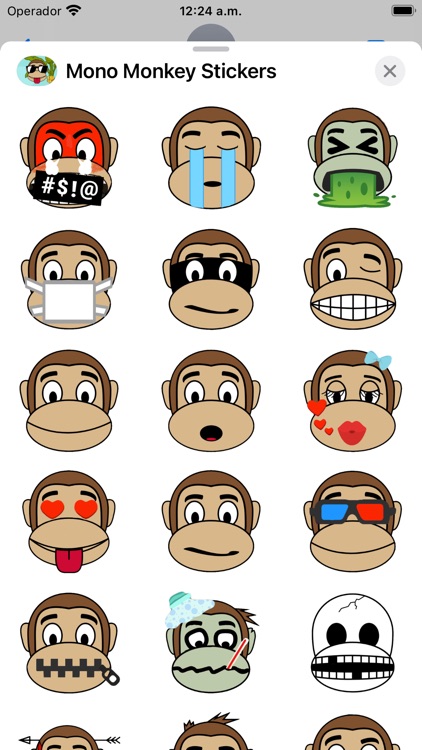 Mono Monkey Stickers