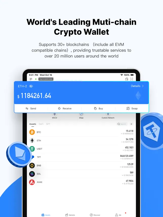 Captura de Pantalla 1 TokenPocket:Crypto&DeFi Wallet iphone