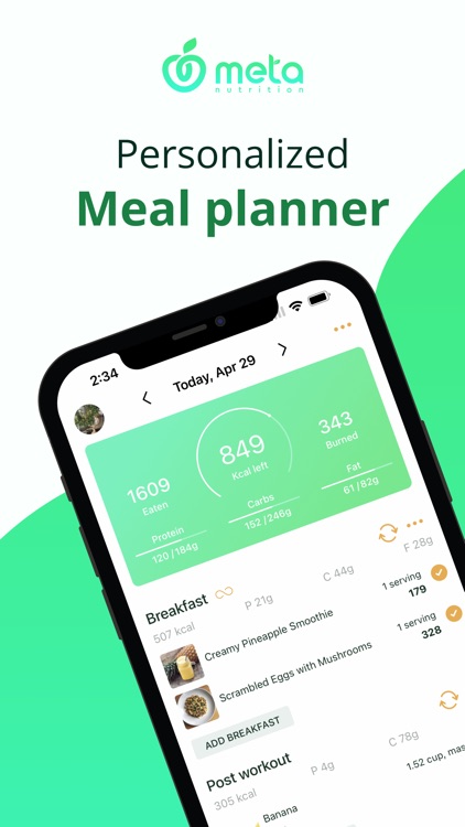 Meta Nutrition - Meal Planner screenshot-0