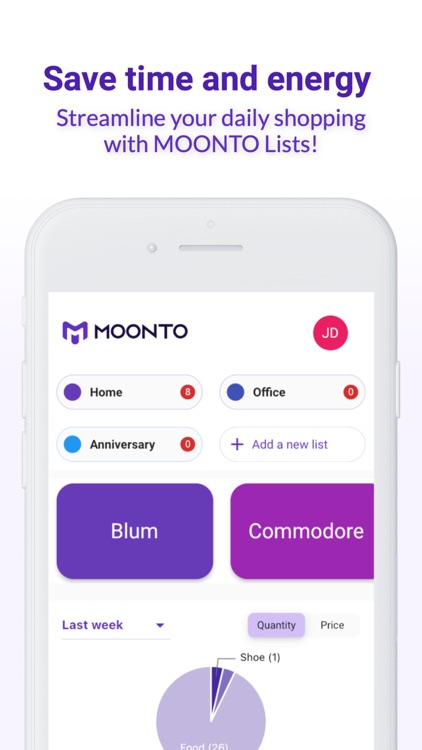 Moonto - Shopping List Maker