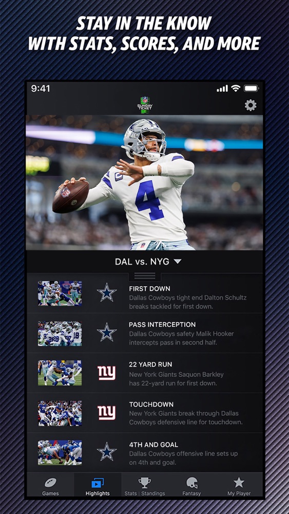 NFL SUNDAY TICKET for iPad for iOS (iPad) - Free Download at AppPure