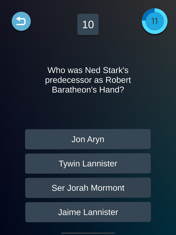 Game Of Thrones Quiz
