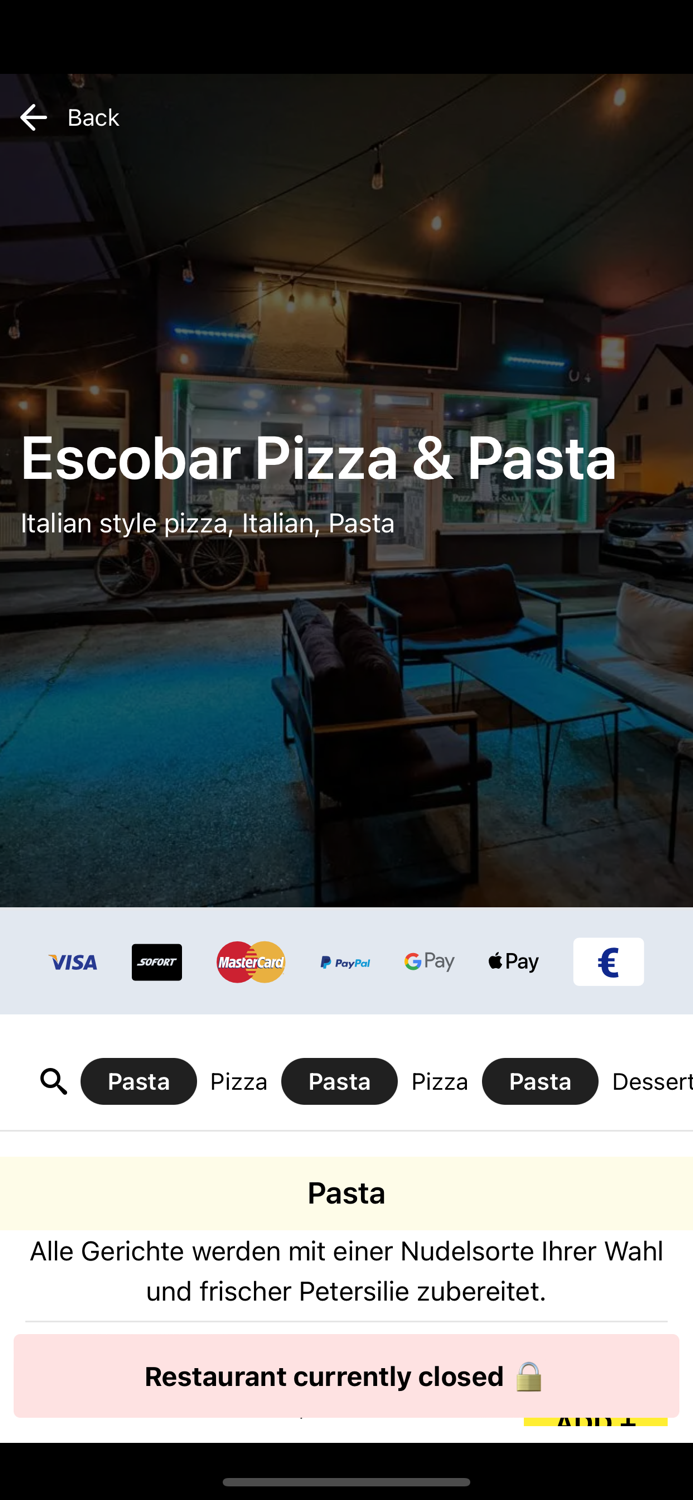 Escobar Pizza and Pasta